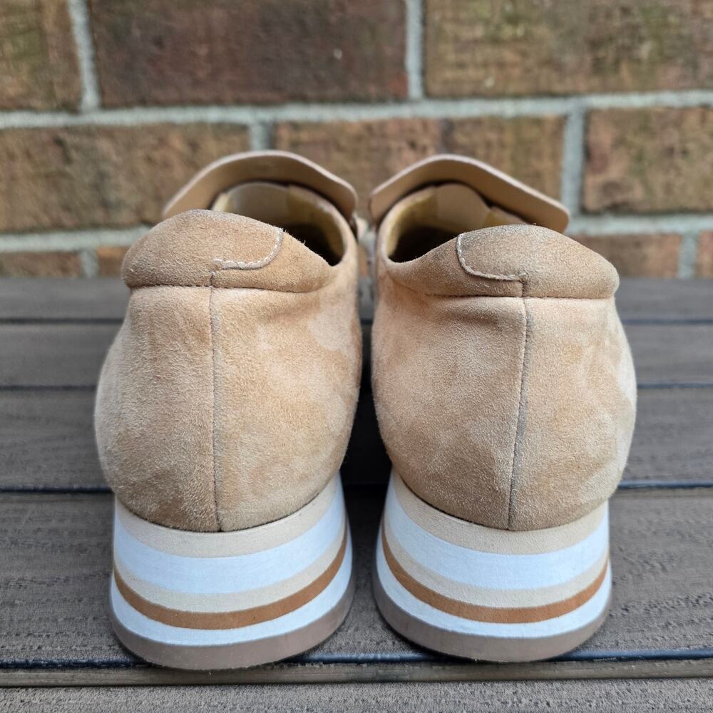 SoftWaves Cadie Platform Loafers EU41 US 11 Tan Suede Chain Flatform Sneakers - Picture 6 of 14